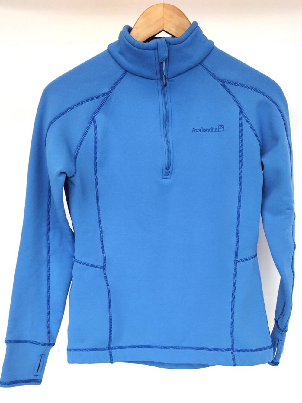 Avalanche Blue Quarter Zip Fleece Pullover Base Layer Size Medium